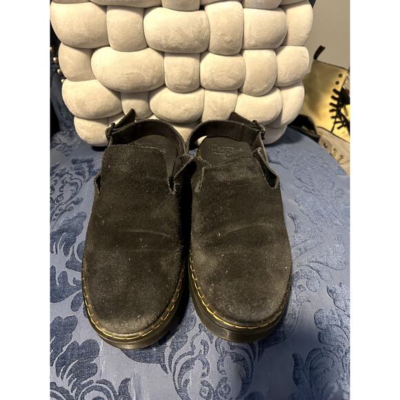 Dr Martens Black Suede Carlson Mules Size 9/EU 41 - Picture 3 of 5
